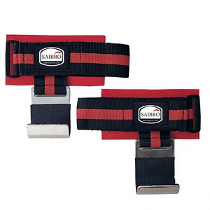 SAIBRO Wrist Support Adjustable Buckle Closure Red Black Polyester Weight Lifting Strength Training Unisex Non-Slip - Product Image 3