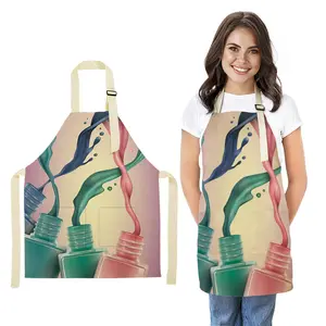 Wholesale Waterproof Polyester Customize Logo Beauty Colorful Work Nail Salon Apron