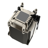 Refroidisseur de processeur de serveur COOLSERVER CS-AM4/5-4UR22-T 12V DC 180W, 5 caloducs en cuivre et dissipateur thermique en aluminium pour boîtier d'ordinateur AM5 4U