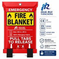 Couverture anti-feu en fibre de verre 1x1m, résistante à la chaleur, pour cuisine, incendie de graisse, maison, restaurant et camping-car
