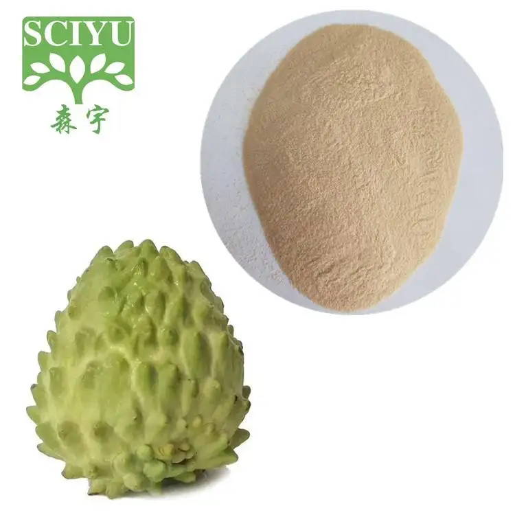 Bubuk buah Soursop organik hijau dan sehat ekstrak bubuk buah Graviola