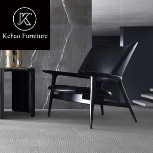 Fauteuil de loisirs en bois <span class=keywords><strong>noir</strong></span> moderne de haute qualité, fauteuil de salon rembourré, canapé, chaises de salon - Product Image 6