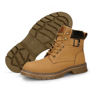 รองเท้าบูทหนังอุตสาหกรรมสำหรับผู้ชาย,รองเท้าบูททำงานหัวเหล็กกันลื่นสำหรับวิศวกร - Product Image 5