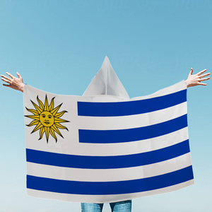 Capa con Capucha con la Bandera de Uruguay 3x5 pies, Bandera del Sol de Mayo para la Declaración de Independencia y Aficionados al Fútbol - Product Image 4