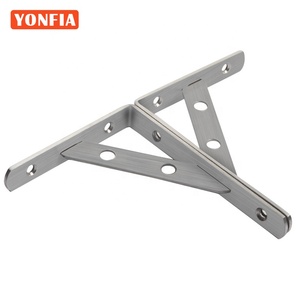YONFIA9002ステンレス鋼トライアングルブラケットウォールシェルフブラケットヘビーデューティーサポートウォールマウントベンチテーブルシェルフブラケット - Product Image 3