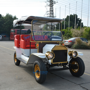 Venta Especial: Auto Clásico Eléctrico Vintage con Carrocería Blanca y Asientos Rojos Confortables, Carro Retro para Turismo, Bodas y Uso en Resorts - Product Image 3