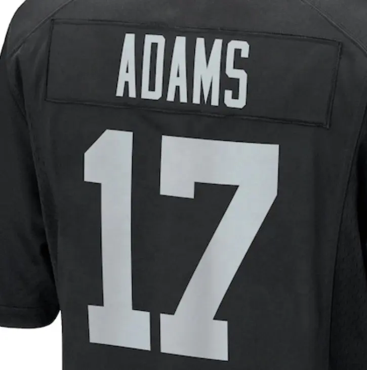 เสื้อฟุตบอลอเมริกันแบบเย็บสีดำ,เสื้อฟุตบอลลาสเวกัส Davante Adams