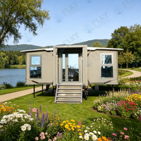 FLKT Maison Conteneur Extensible Moderne Ignifuge et Résistante aux Intempéries de Luxe 20ft 40ft Villa Modulaire Mobile Compacte