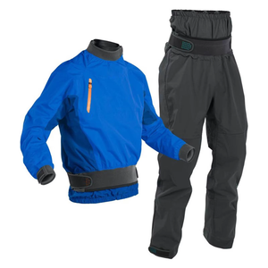 Personalizado <span class=keywords><strong>Kayak</strong></span> Dry Top Whitewater Sailing Drysuit Top Jacket Canotaje Chaqueta impermeable con cuello de neopreno - Product Image 4