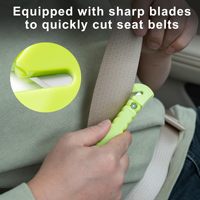 Marteau de sécurité d'urgence rouge en plastique OEM ODM pour voiture, avec brise-vitre et coupe-ceinture, outil automobile