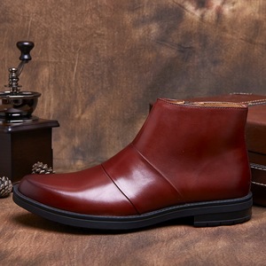 Botas Chelsea de Cuero para Hombre, Estilo Inglés, con Grabado, de Piel Vacuna, para Vestimenta Formal de Negocios - Product Image 4