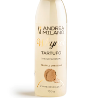 Crème de truffe Andrea Milano, vinaigre balsamique aromatisé à l'italienne, glaçage 150 ml, bouteille en plastique, prêt à l'emploi, certifié BRC, mélange pour