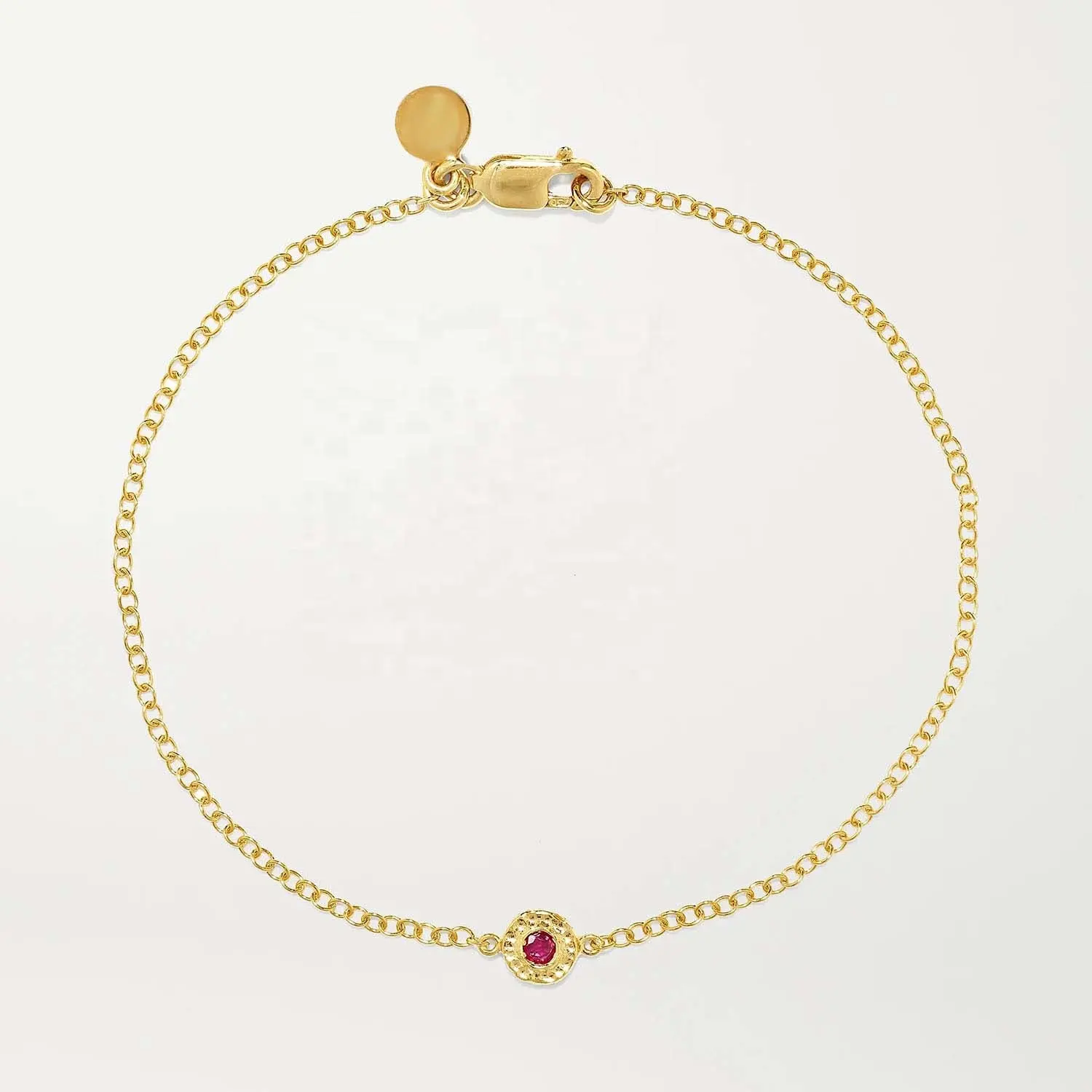 Wholesale Jewelry Delicate Gold CZ Charm Elegant Hammered Bracelet 925 Sterling Silver