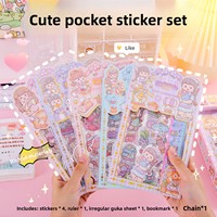 Kit de stickers marque-pages mignons pour journal créatif DIY, style Instagram, en PET, pour filles, idéal pour les élèves du primaire – Cadeau parfait