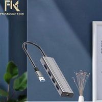 Stasiun Dok Aluminium logam 10 in 1, untuk USB 3.0 dengan Transfer Data 5GBPS untuk HP Laptop kantor