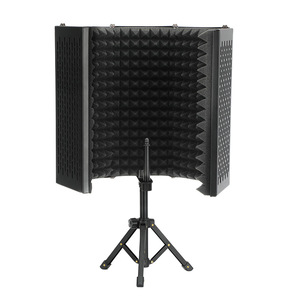 5-Door Portable Vocal <strong>Booth</strong> with Adjustable Metal Stand <strong>Recording</strong> Microphone Reflection Filter Studio <strong>Sound</strong> <strong>Isolation</strong> Shield - Product Image 1