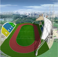 Techo de Acero Ligero con Estructura de Arco para Estadios de Fútbol, Diseño de Techo para Gradas, Estructura de Techo para Tribunas