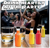 Botol minum keras Mini plastik kosong 50 ml hitam Mini botol Shot alkohol plastik kosong