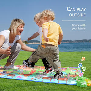 Tapis de danse acousto-optique sur le thème des dinosaures pour tout-petits et enfants, tapis de clavier de piano souple à marcher sur, jouet interactif Q&A, tapis de jeu musical - Product Image 3