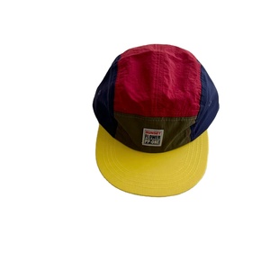Casquette de baseball coréenne personnalisée, colorée, en cinq pièces, broderie patchwork, acrylique, à visière plate, séchage rapide - Product Image 4