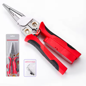 8-in-1 9inch Industrial Grade Electrician Pliers TPR <b>Long</b> <b>Nose</b> Stripping Clamp DIY Grip Serrated Stainless Steel Jaw Surface OEM - Product Image 1