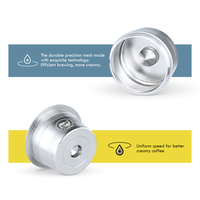 Capsules de café classiques ICafilas en acier inoxydable, filtres réutilisables et rechargeables pour machine à café Aldi K Fee