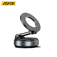 Support magnétique pour téléphone ASPOR A708 en alliage, rotation à 360 degrés, angle réglable pour bureau/mur/voiture/ventouse de pare-brise