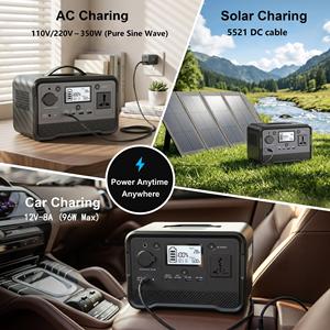 OEM 298Wh LiFePO4 Battery 350W (700W Peak) with AC Outlet Mini Solar Generator Fast Charing Portable Power Station for Emergency - Product Image 4