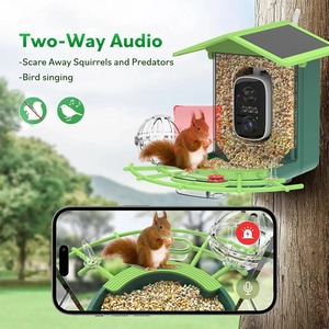 AI Vogelvoeder Elecpet Smart <span class=keywords><strong>Bird</strong></span> Watching Feeder WiFi App Afstandsbediening Batterijvoeding 1080P HD Camera Plastic Waterdicht - Product Image 3