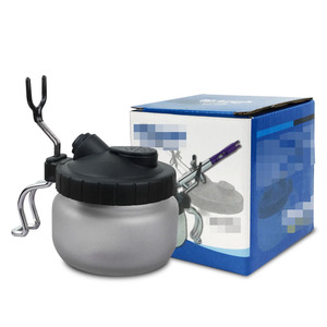 Boîte de nettoyage pour aérographe avec support de brosse métallique, alimentation par gravité portable pour travaux d'art et impression jet d'encre - Product Image 4
