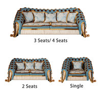Ensemble de canapés modulaires sectionnels de luxe en tissu, style royal victorien et design français, pour villa, appartement et salon