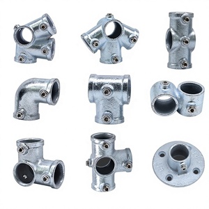 High Quality Hot Dipped Galvanized Malleable Iron Casting Pipe Fitting Connector 3/4 Inch Round Tube DN15 <b>Yacht</b> Boat Hardware Hi - Product Image 2