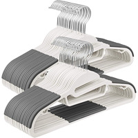 Cintres robustes en plastique PET, antidérapants, durables, gain de place, moulés par injection, pour armoire et salle de bain, design moderne, pour vêtements