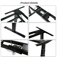 Meubles de bureau intelligents en forme de L sur mesure, 3 pieds, bureau debout électrique moderne à hauteur réglable, cadre de bureau ergonomique pour ordinateur