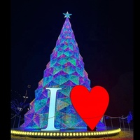 Décoration de centre commercial, éclairage LED géant personnalisé, arbre de Noël artificiel géant