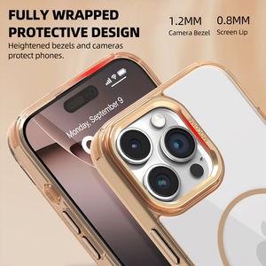 Coque de téléphone magnétique transparente antichoc pour <span class=keywords><strong>iPhone</strong></span> 16e Pro Max 15 <span class=keywords><strong>Plus</strong></span> 14 13 12 S25 Ultra S24 <span class=keywords><strong>Plus</strong></span> couverture rigide en TPU souple - Product Image 5