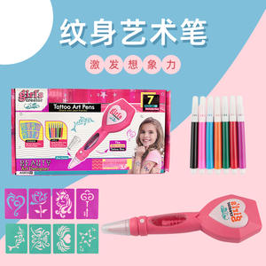 Ensemble de maquillage bricolage jouets <span class=keywords><strong>Machine</strong></span> à dessiner fille rose beauté <span class=keywords><strong>Machine</strong></span> à <span class=keywords><strong>tatouer</strong></span> stylo à <span class=keywords><strong>tatouer</strong></span> autres maison de jeu jouets préscolaires pour enfant - Product Image 2