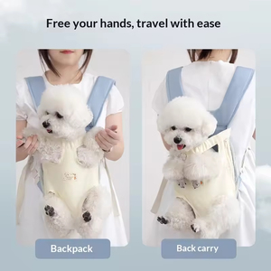 Toptan Ayarlanabilir Fermuarlı Klasik Evcil Hayvan Taşıma Çantası, Nefes Alabilen File Kumaşlı, 10KG Kapasiteli, Yumuşak Kenarlı Köpek Kedi Seyahat Sırt Çantası - Product Image 6