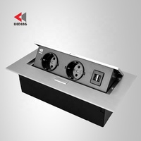 Prise de puissance Schuko rectangulaire dissimulée pour ordinateur de bureau, 1 pièce, chargeur USB, prise électrique pop-up pour meubles