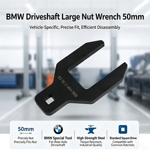 Chiave a Forcella Professionale HTL da 1/2" (50mm) per la Rimozione di Dadi del Semiasse Auto, Compatibile con <span class=keywords><strong>BMW</strong></span> X3, <span class=keywords><strong>X5</strong></span>, Serie 3, Serie 5 - Product Image 5
