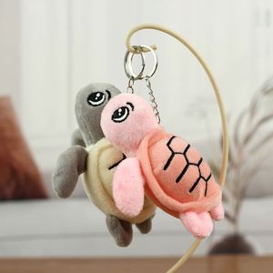 Vente en gros de jouets en peluche d'animaux marins mignons de 12 cm, tortue de mer arc-en-ciel, porte-clés, animal en peluche, ornement suspendu pour cadeau - Product Image 2
