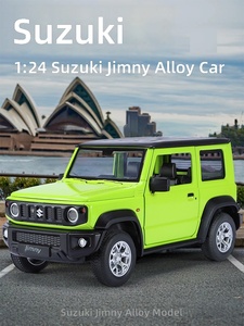 Modèle miniature Suzuki Jimny tout-terrain 1/24 avec son et lumière à l'ouverture des portes, jouet pour enfants à tirer en arrière, cadeau - Product Image 1