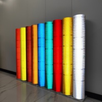 Lámina Reflectante Prismática Autoadhesiva de Alta Visibilidad Tipo II, Vinilo Imprimible de PMMA, Impermeable y Duradero para Señales de Tráfico