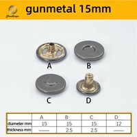 Boutons magnétiques à pression de 15 mm, en cuivre, non poreux, magnétiques, 4 pièces, pour vestes, sacs