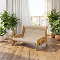Lit grattoir pour chat en sisal 2-en-1, chaise longue pour chat, canapé-lit résistant à l'usure, mobilier de repos pour animaux de compagnie toutes saisons