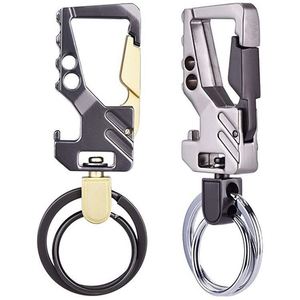 Porte-clés de voiture multifonctionnel avec ouvre-bouteille, pendentif unisexe, cadeau pour couple, porte-clés en alliage de zinc pour ceinture - Product Image 5