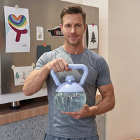 Botol Air Plastik Bebas BPA 2.2L Bentuk Dumbbell dengan Sedotan, Dapat Disesuaikan, untuk Penggunaan di Gym & Luar Ruangan, Dapat Digunakan Kembali, Dilengkapi Tutup