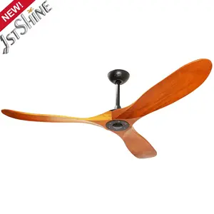 1stshine Ceiling Fan Library Silent Wooden Blade Remote Ceiling Fan Without Lights
