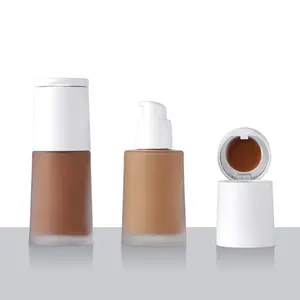 Private Label Foundation Concealer 2 in 1 Flasche makellose flüssige Foundation vollständige Abdeckung wasserdichte Foundation kostenlose Probe