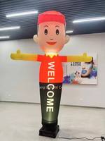 Mannequin Gonflable Publicitaire Personnalisé de 3m de Haut, Danseur d'Air Salutant, Sky Dancer, Tube Man